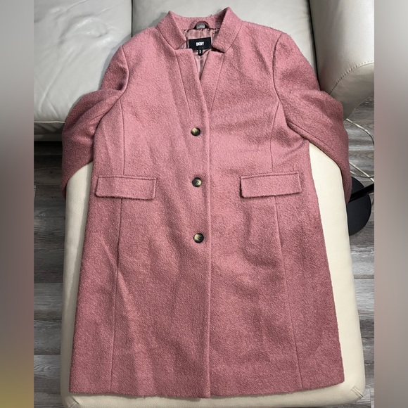 NWT - DKNY Women’s Wool Blended Single Breasted Boucle Walker Coat - Size XL - Picture 6 of 15